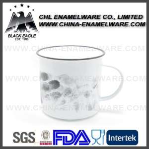 10cm Customized Color Enamel Tin Mug with Logo Printing